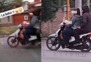 “¿Vieron lo mismo que yo?”: grabaron a una mujer amamantando mientras manejaba una moto