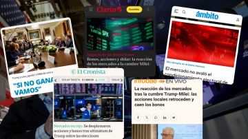 Así trataron los principales medios la bilateral entre Trump, Milei y la reacción del mercado