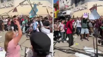 La Libertad Avanza suspendió su acto de campaña en Santa Fe por empujones y huevazos: hay tres detenidos