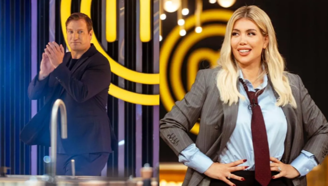 El divertido primer cruce entre Wanda Nara y Maxi López en Masterchef Celebrity