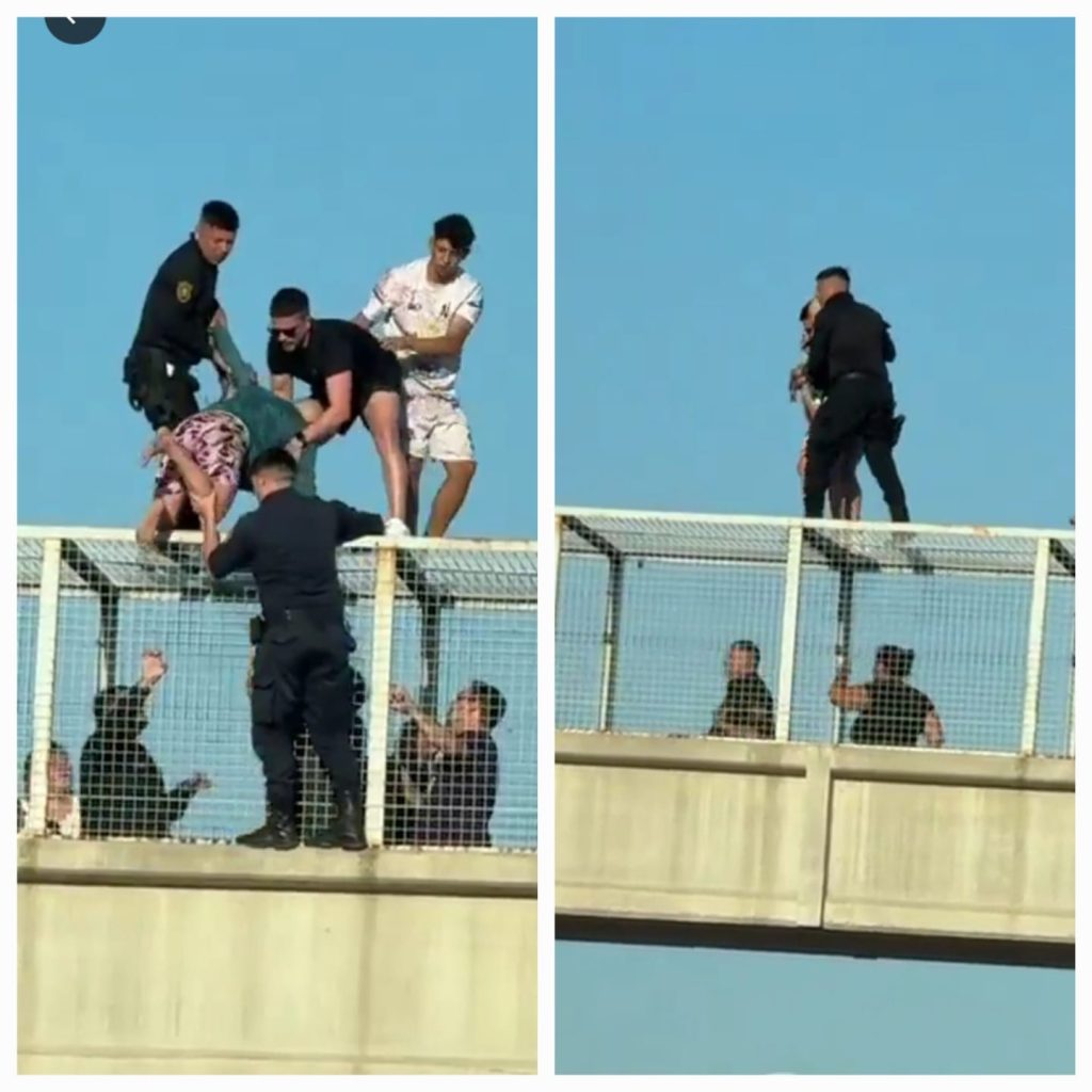 B° San Germés: Logró disuadir a una mujer que intentaba arrojarse del puente peatonal