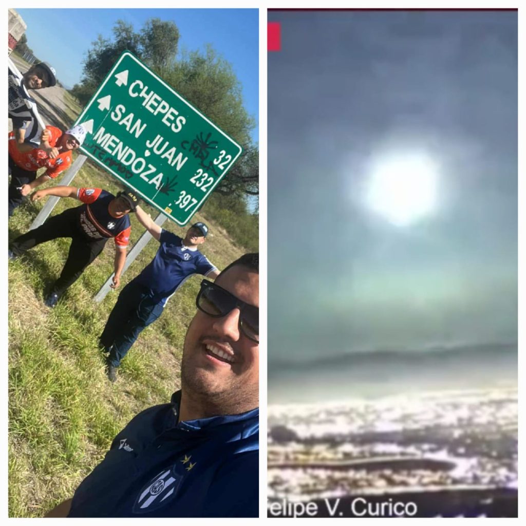 Un meteoro sorprendió a hinchas de Sarmiento que regresaban de Mendoza