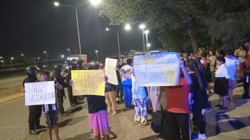 Vecinos realizaron una marcha pacífica para pedir la libertad del exgendarme detenido