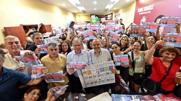 Elías Suárez recibió el apoyo de dirigentes y militantes bandeños