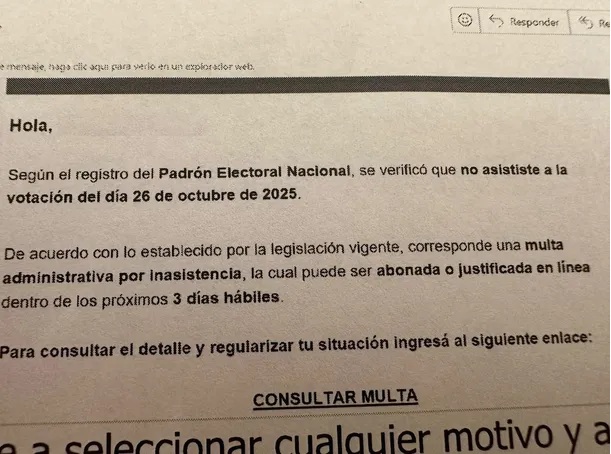 Estafa virtual: La Justicia advierte sobre falsas multas a quienes no fueron a votar