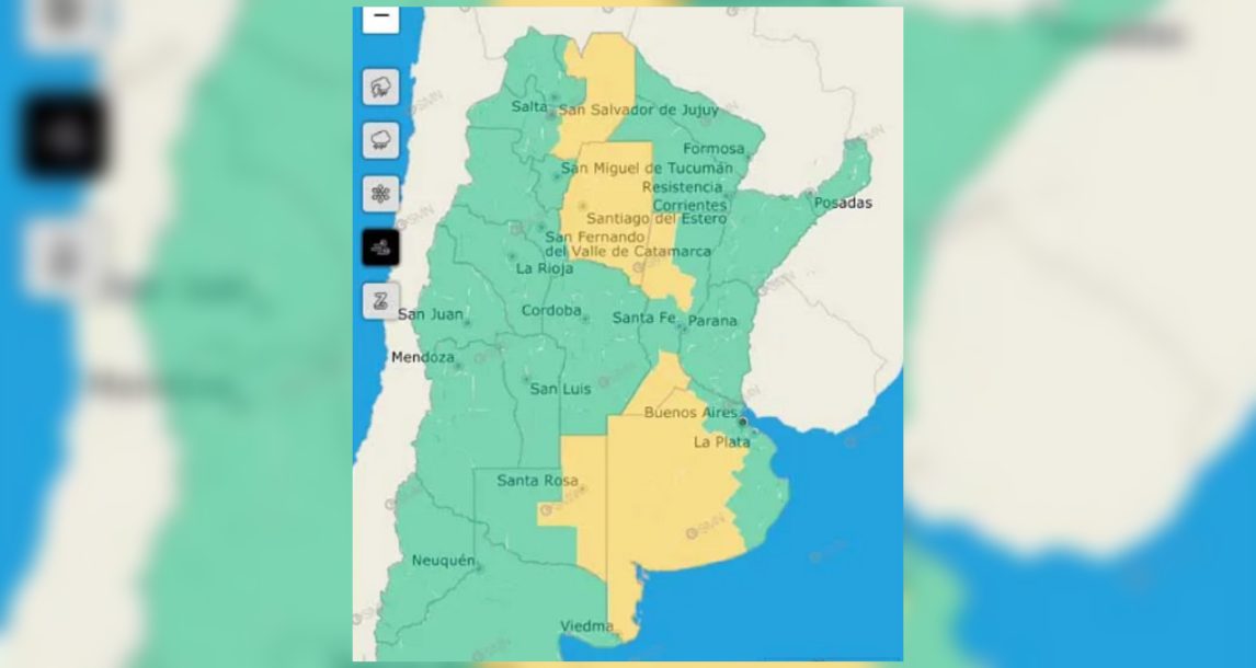 Alerta amarilla para Santiago del Estero: anticipan vientos de hasta 75 kilómetros por hora