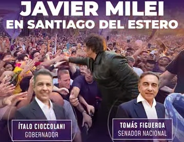 Javier Milei llega a Santiago del Estero: qué se sabe de su visita este sábado