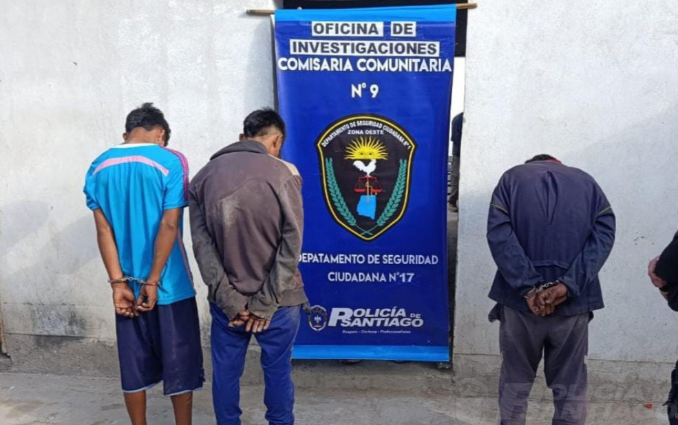 Capturan a tres delincuentes por una causa de robo calificado tras un allanamiento en La Cantera