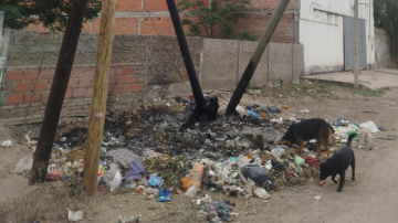 Quemaron basura y dejaron dos postes al borde de caerse