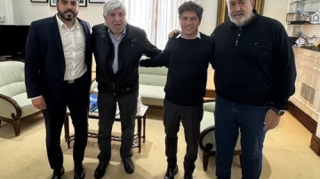 Héctor Daer y Hugo Moyano estuvieron con Áxel Kicillof