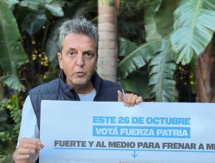 Sergio Massa: “Este domingo 26 de octubre, votá la bandera argentina, fuerte y al medio”