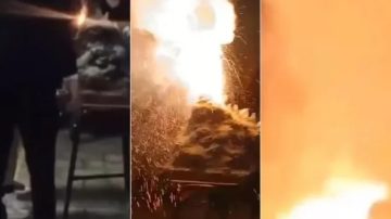 VIDEO: Presentaron un volcán artificial en una feria de ciencias, hizo erupción y varios salieron heridos