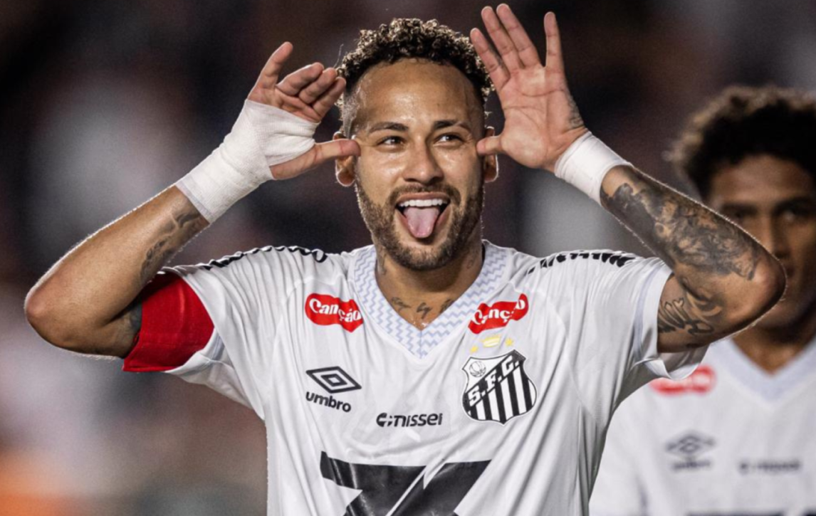 Brasileirao: Neymar lideró un triunfo clave para Santos en la lucha por la permanencia