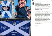 La intrahistoria de las banderas escocesas con la imagen de Diego Maradona: un vínculo inesperado que nació hace 20 años