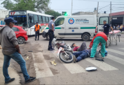 Dos motociclistas resultaron heridos en un accidente en La Banda