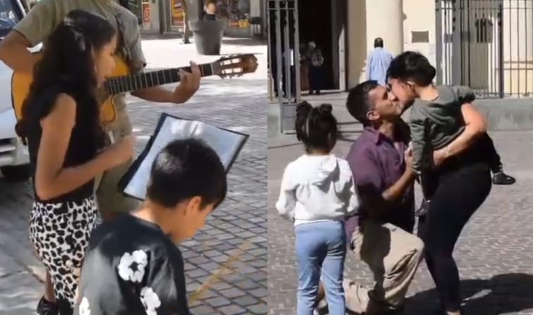 VIDEO | Los hermanitos Tevez fueron los cómplices perfectos en una singular propuesta de matrimonio