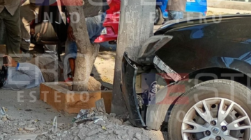 Un motociclista sufrió heridas tras un violentísimo choque en Avenida Aguirre