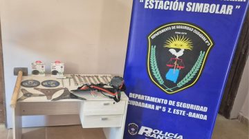 Estación Simbolar: La Policía recupera importante lote de herramientas robadas de un acueducto