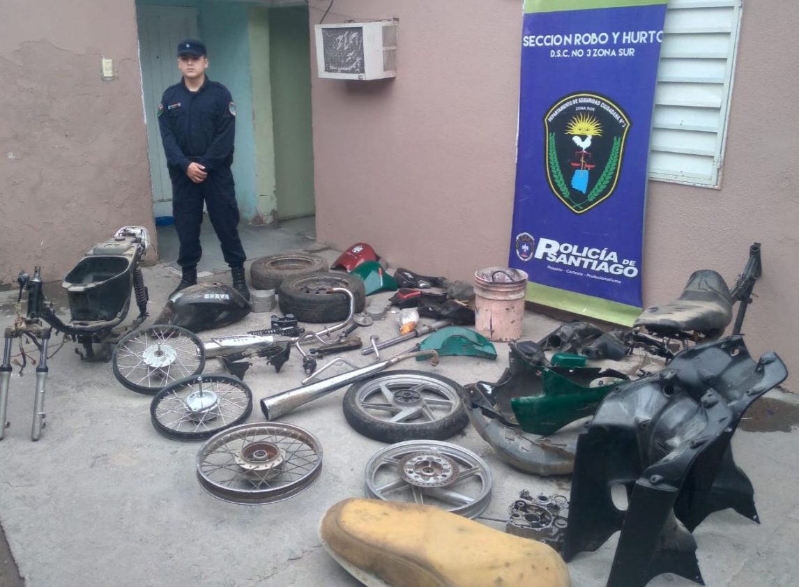 Allanaban una casa por amenazas y terminaron descubriendo motopartes robadas y más de 400 gramos de marihuana