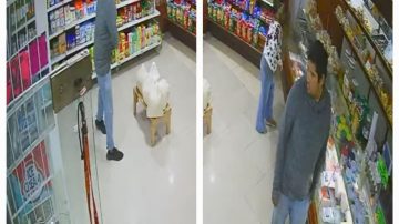 VIDEO | Intentó hurtar una botella de fernet escondiéndola en el pantalón