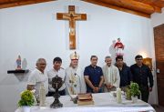 El vicegobernador Silva Neder participó junto al carndenal Bokalic de la inauguracion de la Capilla de San Carlos Borromeo en Nueva Francia