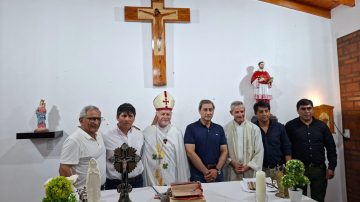 El vicegobernador Silva Neder participó junto al carndenal Bokalic de la inauguracion de la Capilla de San Carlos Borromeo en Nueva Francia