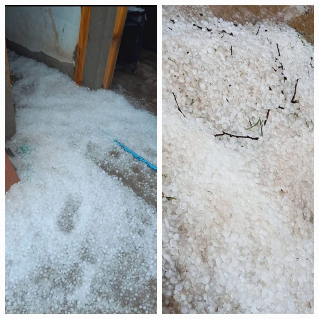 Salavina: Localidades del interior quedaron cubiertas por el granizo