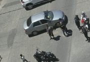 Accidente en hora pico frente a Tribunales