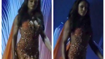 VIDEO | La impactante caída de Miss Jamaica en la pasarela