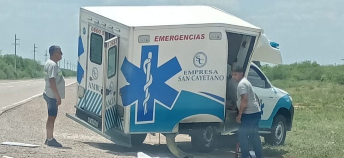 Ruta 34: Paciente resultó herido al chocar la ambulancia en la que era trasladado