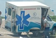 Ruta 34: Paciente resultó herido al chocar la ambulancia en la que era trasladado