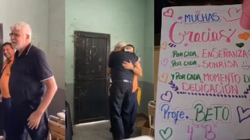 Dejar huellas: La viral despedida al profe Beto de la pre-promo del Fils Pierre