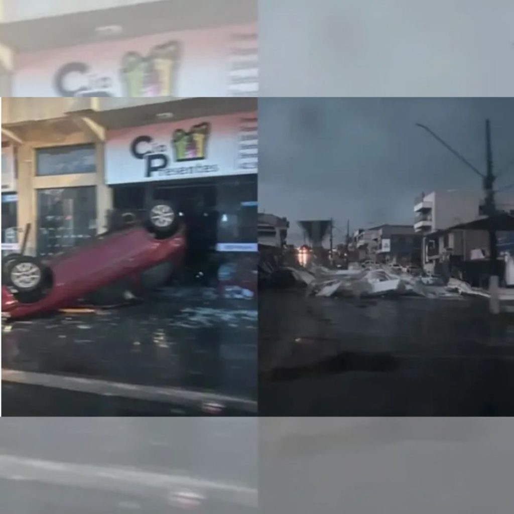 Temporal en Brasil con consecuencias en Misiones: viviendas, edificios destruidos, voladuras de techos y cortes de enerigía
