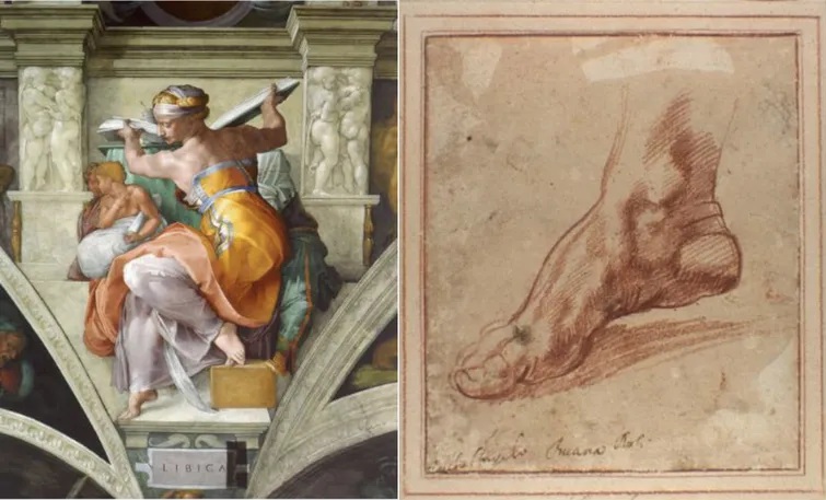 Encuentran un dibujo inédito del artista Miguel Ángel
