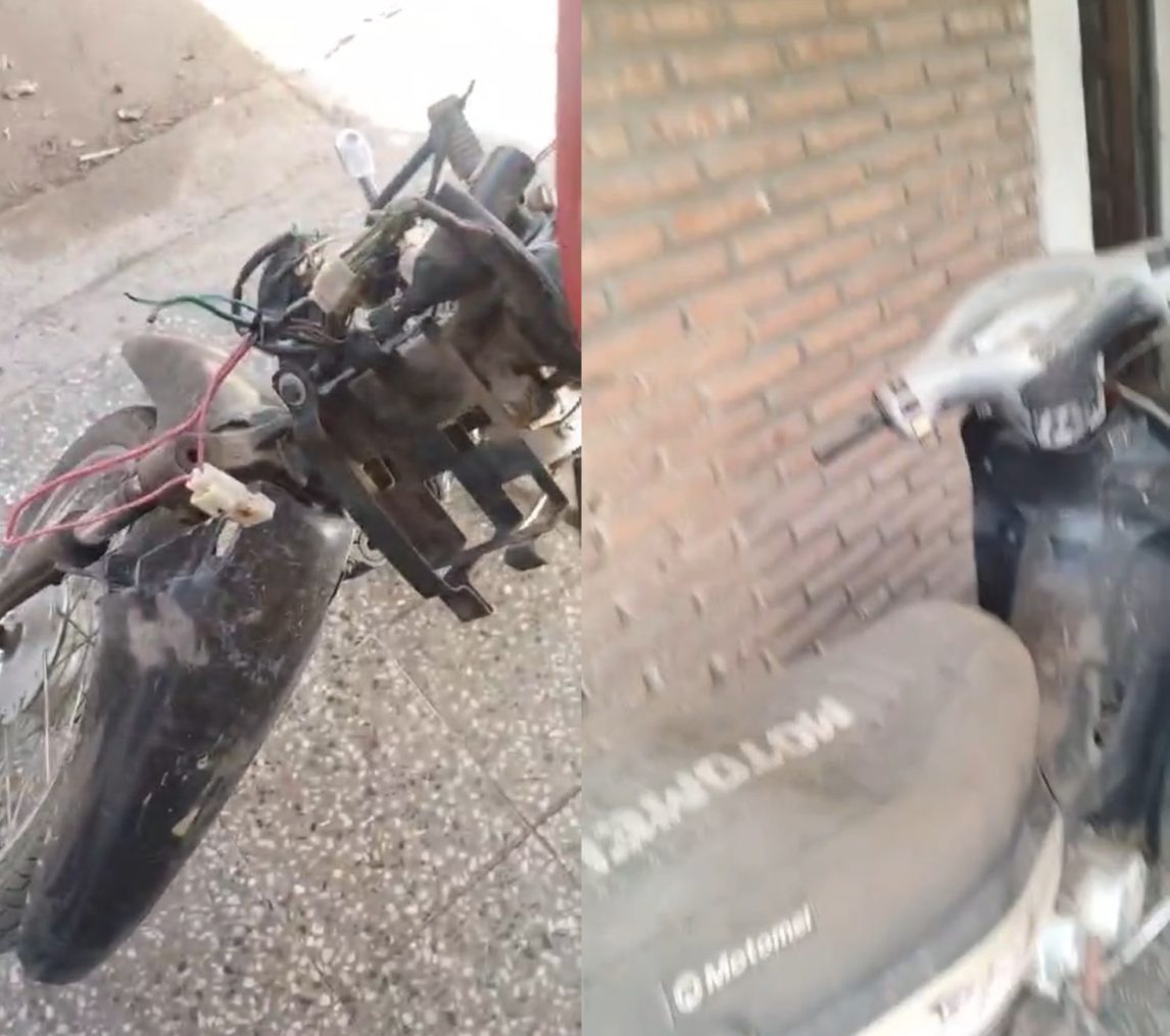 VIDEO. Aprovechó el temporal y robó partes de motocicletas en una vivienda de La Banda