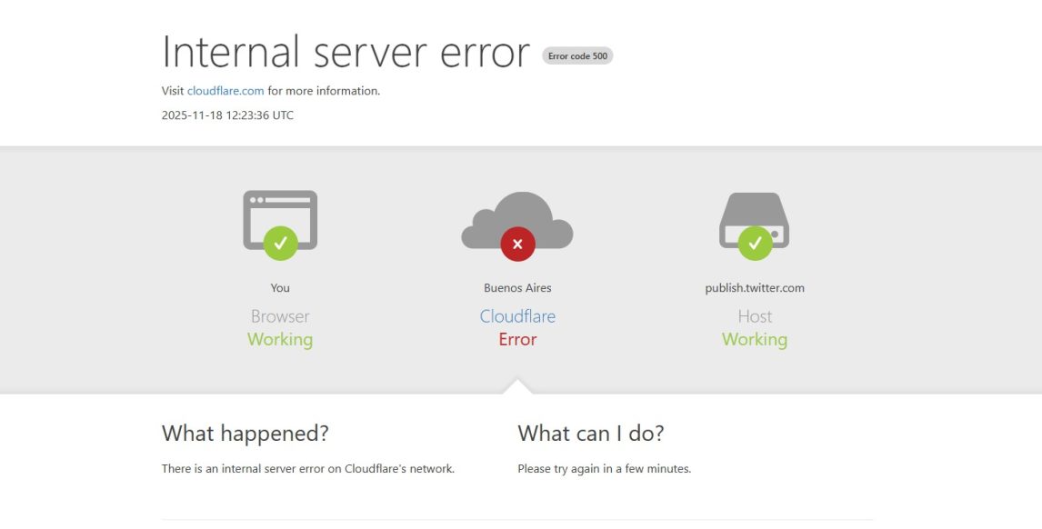 Una falla de Cloudflare provocó la caída de miles de sitios web y servicios en todo el mundo
