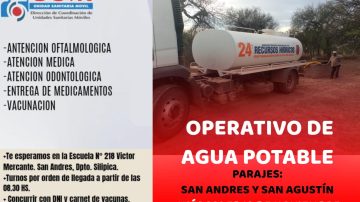Operativo conjunto de salud y acceso a agua potable en el interior santiagueño