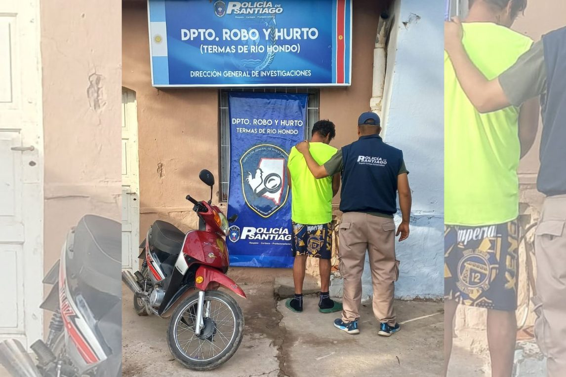 Las Termas: Detienen a presunto ladrón de motocicleta tras allanamiento