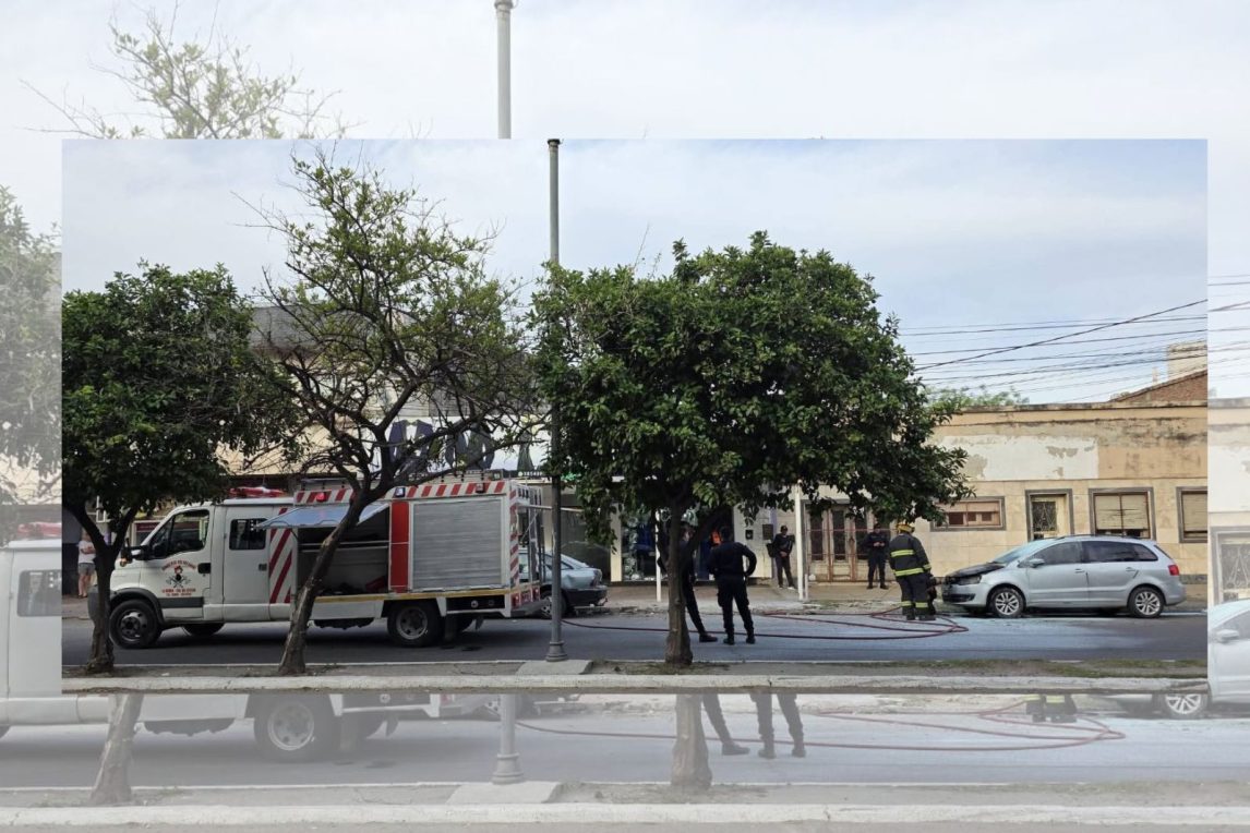 Rápida intervención evita desastre: controlan incendio de automóvil en Av. Besares