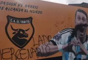 Vandalizaron un mural de Ángel Di María en Rosario tras el título otorgado a Central por la AFA
