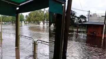 Fotos y videos: fuerte lluvia y caída de granizo causaron complicaciones en Frías y zonas cercanas