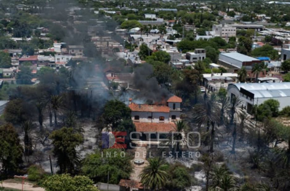 Un policía internado tras combatir el incendio en el Barrio Tradición