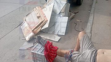 Trabajador sufrió heridas cuando intentaba cargar cerámicas en una camioneta