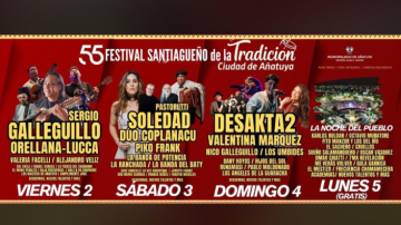 Cartelera de lujo para el Festival de la Tradición con shows de Sergio Galleguillo y Soledad Pastorutti