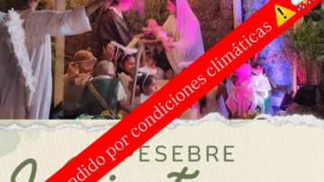Suspendieron la presentación del Pesebre Viviente de la Iglesia Sendas Antiguas en La Banda