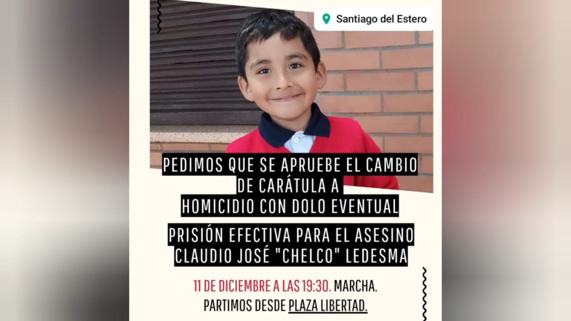 Convocan a una marcha para pedir justicia por Fede, el niño que murió tras ser atropellado por un conductor ebrio