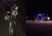 Motociclista resultó gravemente herido tras chocar contra un caballo en Ruta 7