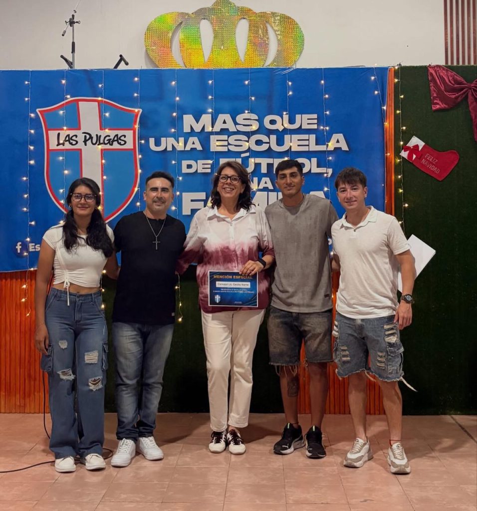 Cecilia Neme acompañó el cierre de año de la Escuela de Fútbol “Las Pulgas” y fue nombrada madrina deportiva