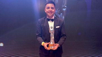 Santiago Díaz ganó el Olimpia de Plata y fue el mejor deportista de cestoball del país