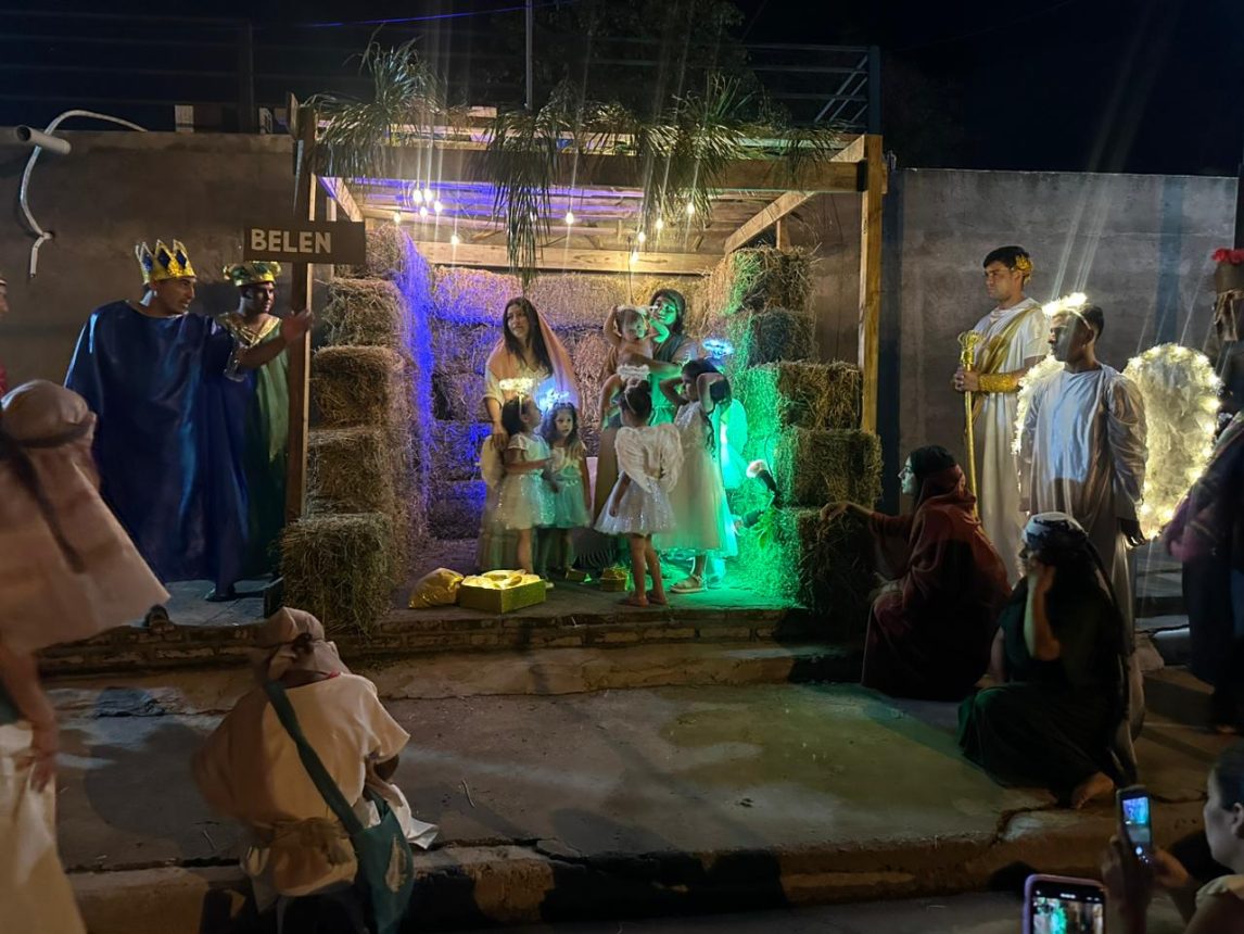 Emoción y fe en La Banda: realizaron una conmovedora representación del Pesebre Viviente en Villa Inés